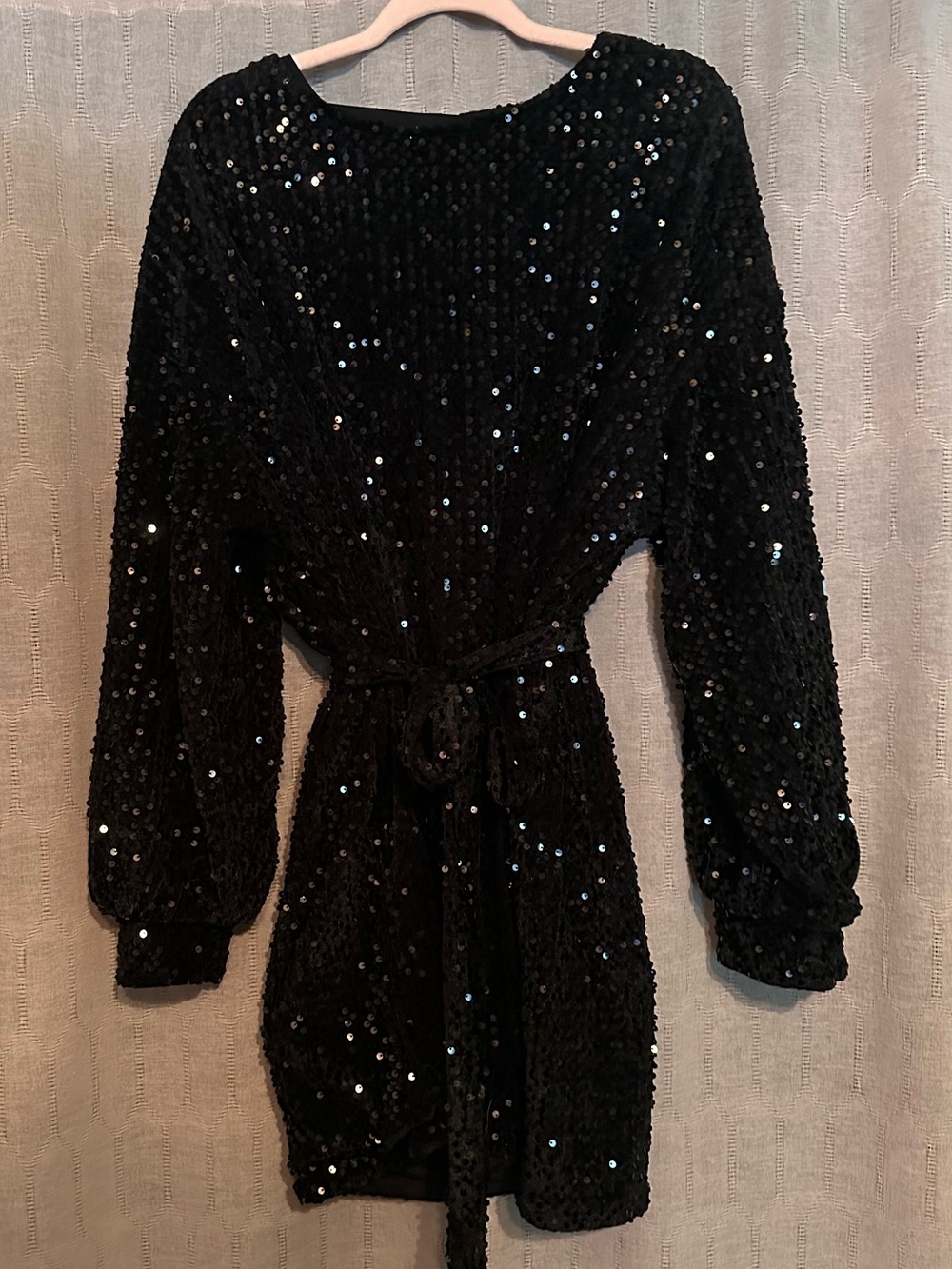 Boohoo Black Sequin Dress